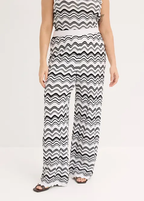 Stickad byxa, bonprix