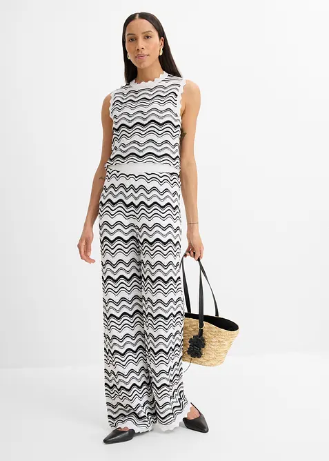 Stickad byxa, bonprix