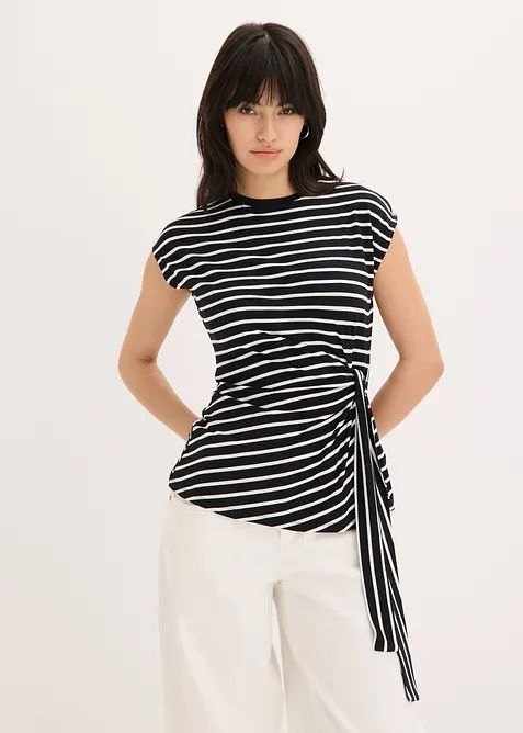 Topp med drapering, bonprix