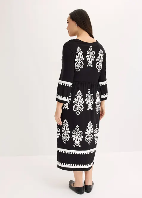 Jerseykl&auml;nning i mjuk viskosmix, bonprix