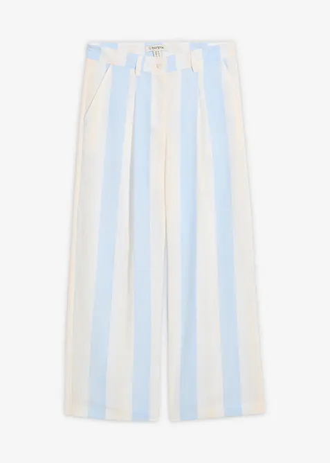 Palazzobyxa med linnelook, bonprix