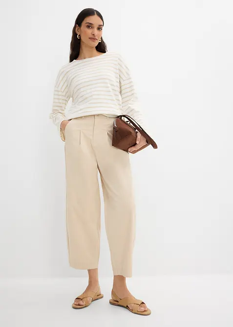 Culotter i tunn twill med ballongeffekt, bonprix