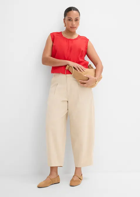 Culotter i tunn twill med ballongeffekt, bonprix