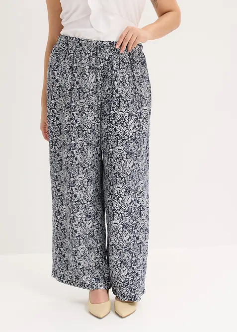 Vid dra p&aring;-byxa i viskosmix, bonprix