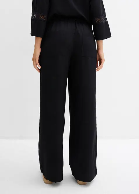 Ledig byxa av viskos med mjukt fall, bonprix