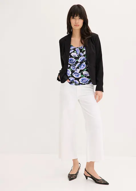 Linne av mjuk viskosmix, smala axelband, bonprix