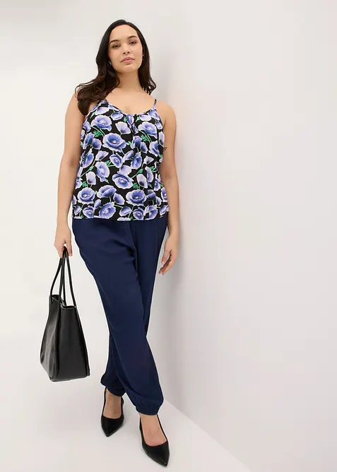 Linne av mjuk viskosmix, smala axelband, bonprix