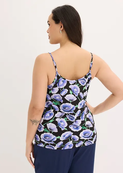 Linne av mjuk viskosmix, smala axelband, bonprix