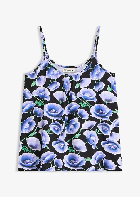 Linne av mjuk viskosmix, smala axelband, bonprix