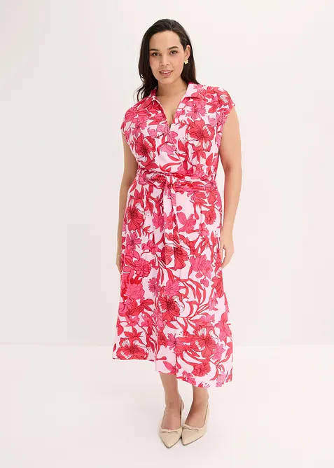 Jerseykl&auml;nning i mjuk viskosmix, bonprix