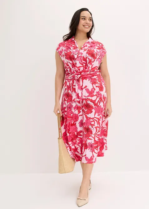 Jerseykl&auml;nning i mjuk viskosmix, bonprix