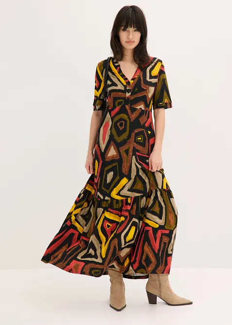 Maxikl&auml;nning i mjuk viskosmix, bonprix