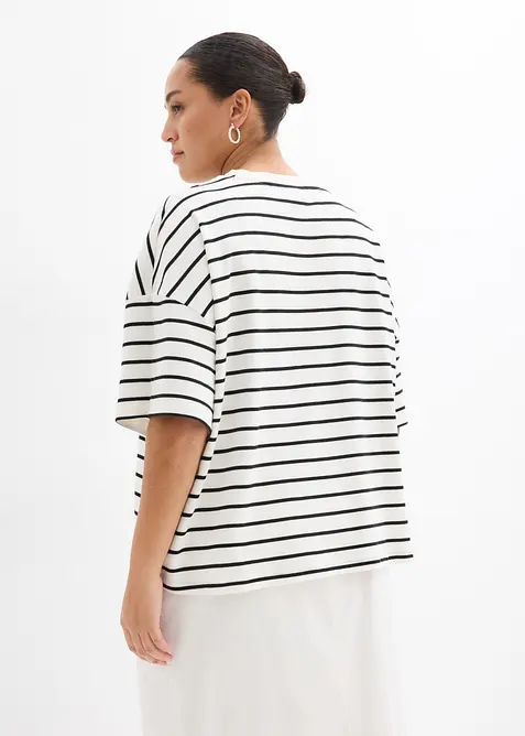 Randig T-shirt i ekologisk bomull, bonprix