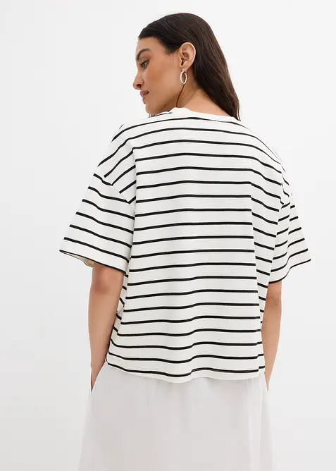 Randig T-shirt i ekologisk bomull, bonprix