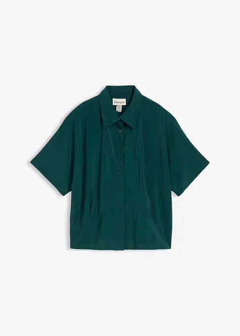 Blus i viskosmix med fladdermus&auml;rmar, bonprix