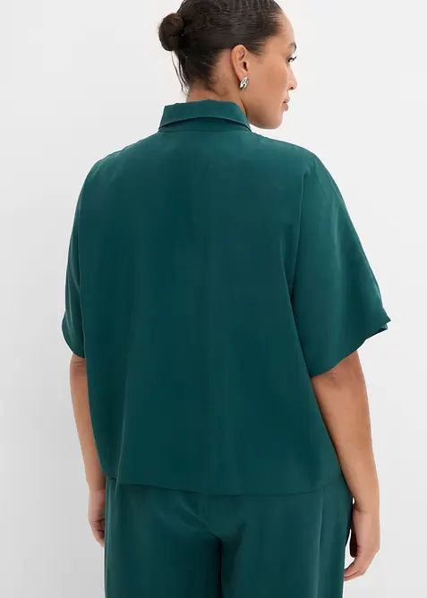 Blus i viskosmix med fladdermus&auml;rmar, bonprix