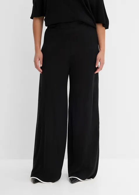 Finstickad byxa i bomullsblandning, bonprix