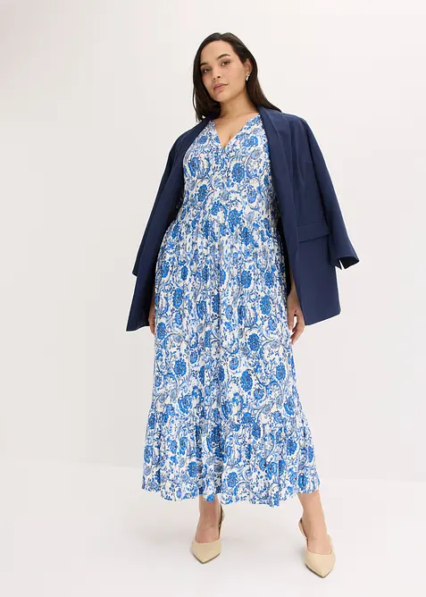 Jerseykl&auml;nning i mjuk viskosmix, bonprix