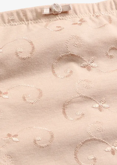 H&ouml;g trosa med h&ouml;g, formande effekt samt bomull och broderi, bonprix