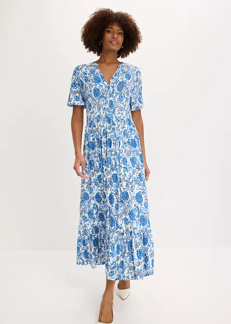 Jerseykl&auml;nning i mjuk viskosmix, bonprix