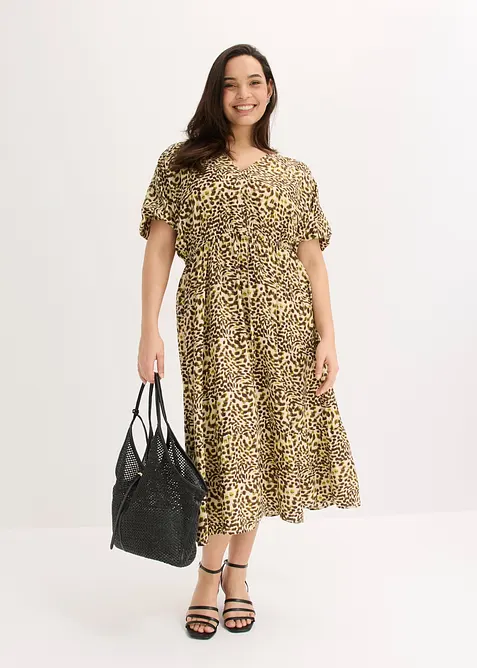 Midikl&auml;nning av viskos med mjukt fall, bonprix