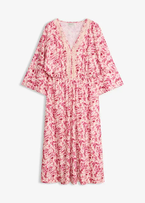 Jerseykl&auml;nning med spets, bonprix