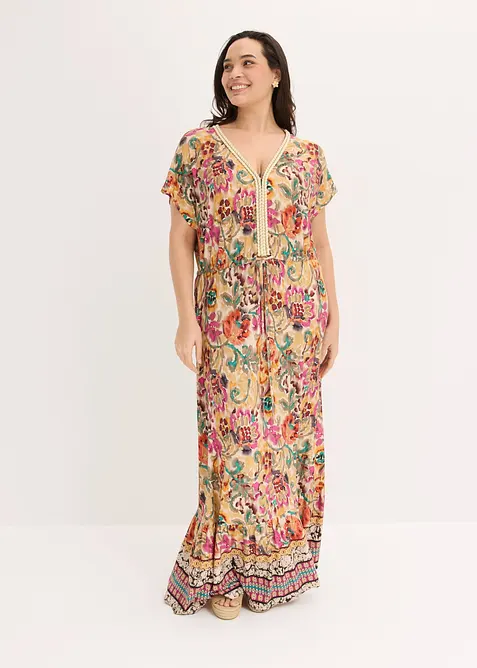 Jerseykl&auml;nning av mjuk viskosmix, bonprix