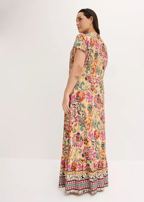 Jerseykl&auml;nning av mjuk viskosmix, bonprix