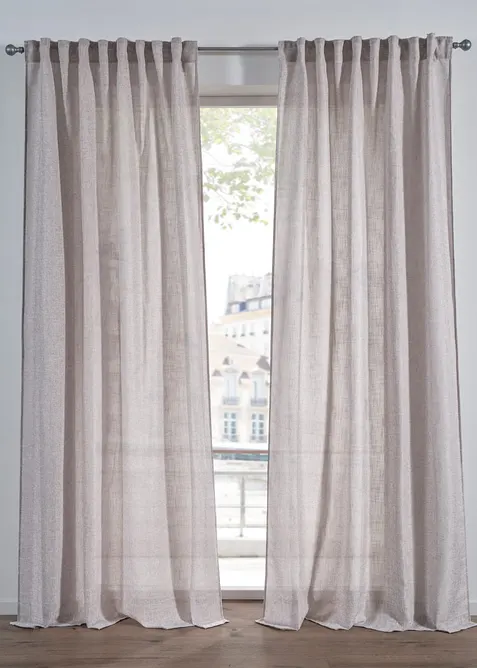 Gardin med linnelook (1-pack), bonprix