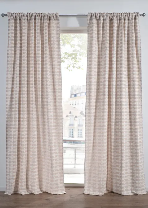 Jacquardgardin av ekologisk bomull (1-pack), bonprix