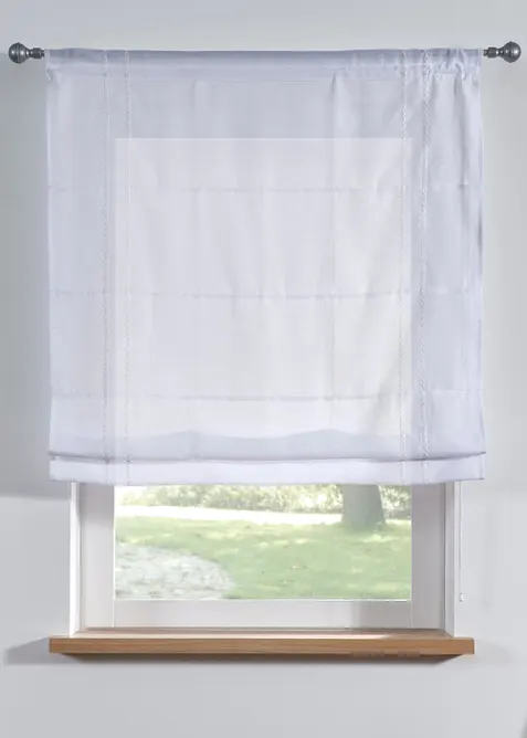 Hissgardin med broderi i m&aring;nga storlekar, bonprix