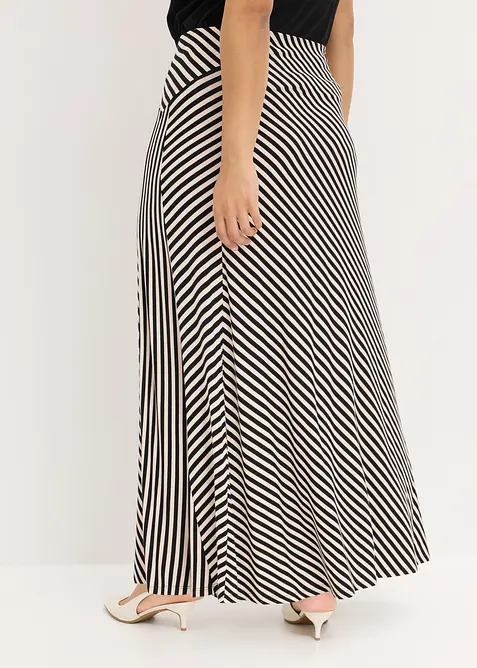 Jerseykjol i viskosmix, bonprix