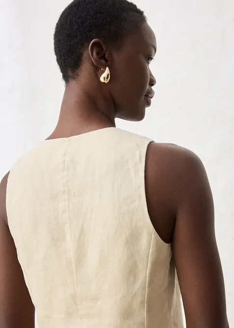 Kostymv&auml;st i rent lin, bonprix