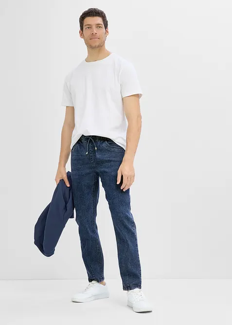 Tunna dra p&aring;-jeans, Relaxed Fit, Straight, bonprix