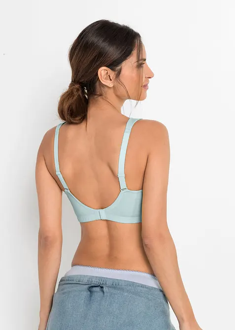 BH utan bygel med ekologisk bomull (2-pack), bonprix