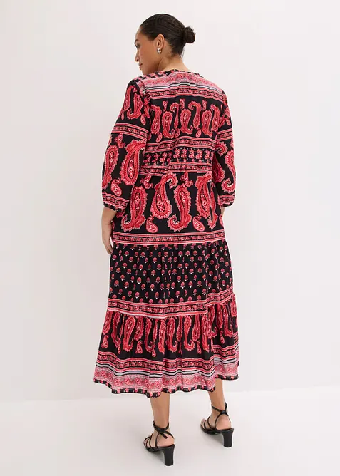 Mellanl&aring;ng kl&auml;nning i ren bomull, bonprix