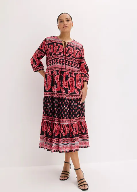 Mellanl&aring;ng kl&auml;nning i ren bomull, bonprix