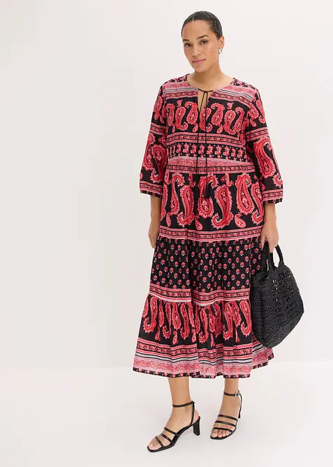 Mellanl&aring;ng kl&auml;nning i ren bomull, bonprix