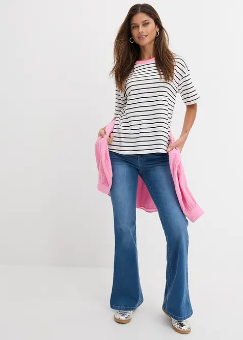 Bootcut Jeans Mid Waist, ekologisk bomull, bonprix