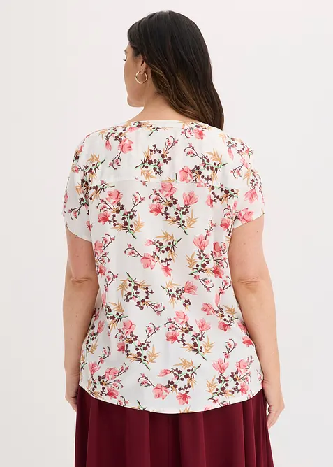 Kort&auml;rmad blus av ren viskos, bonprix