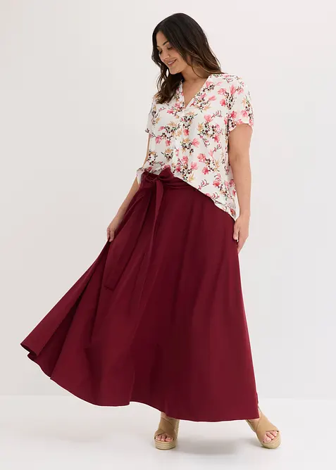 Kort&auml;rmad blus av ren viskos, bonprix