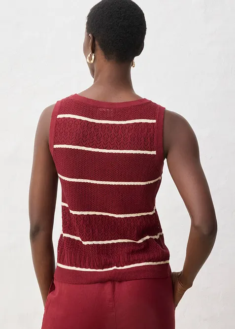 H&aring;lm&ouml;nstrad v&auml;st med linneandel, bonprix