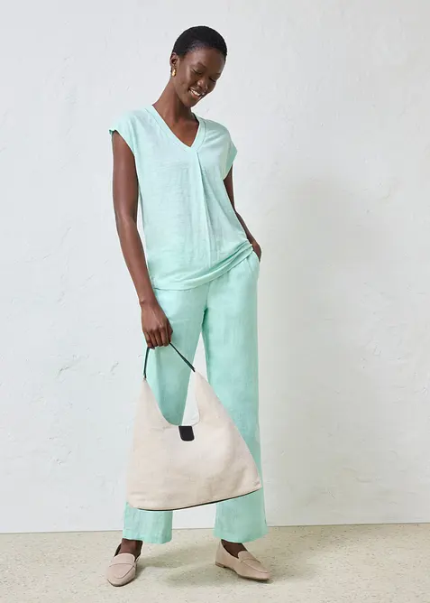 T-shirt i rent linne, bonprix