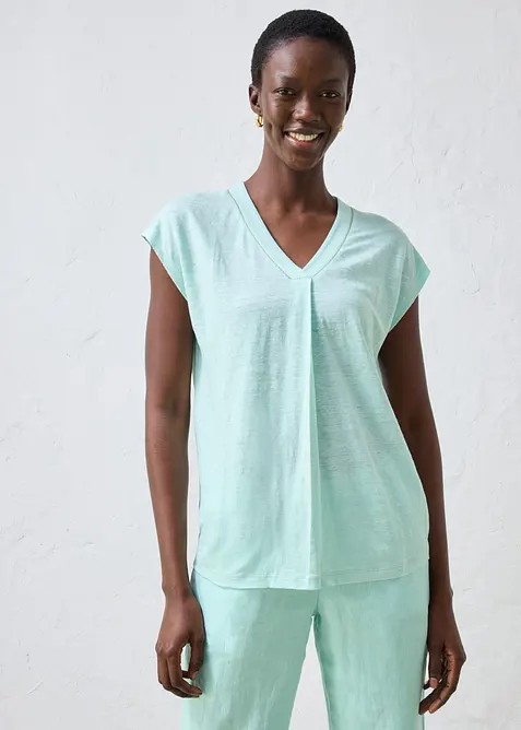 T-shirt i rent linne, bonprix