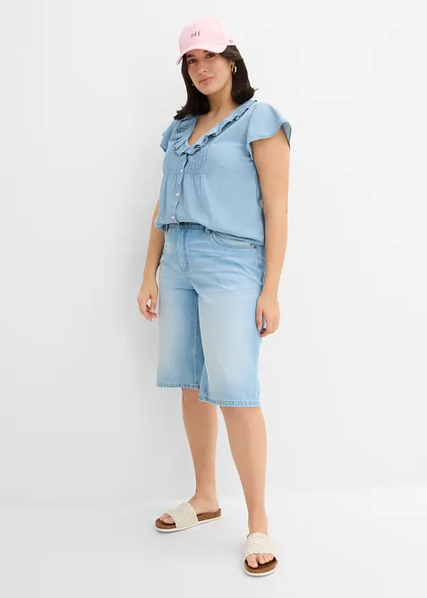 Jeansshorts med Mid Waist, bonprix