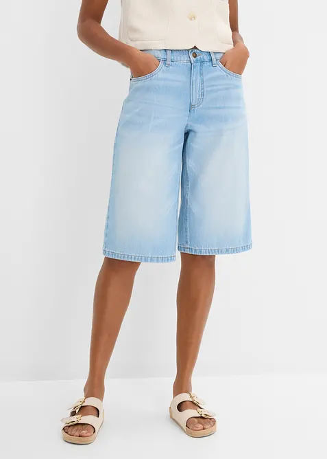 Jeansshorts med Mid Waist, bonprix