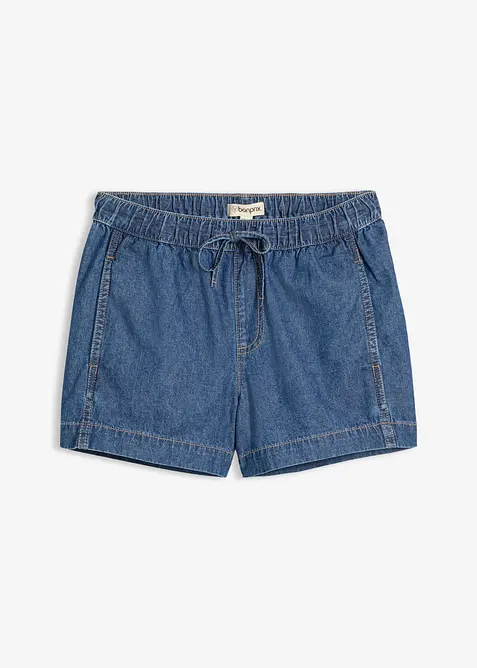 Jeansshorts Mid Waist, med bekv&auml;m midja, bonprix