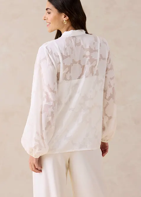 Dra p&aring;-blus med broderi, bonprix