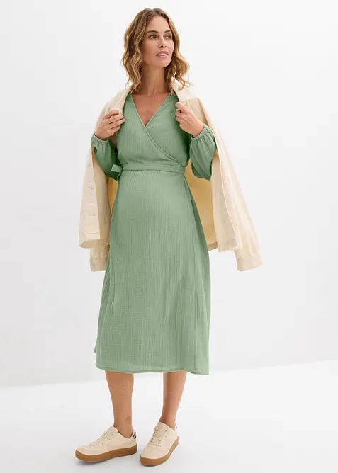 Mamma-/amningskl&auml;nning i bomullsmuslin, bonprix