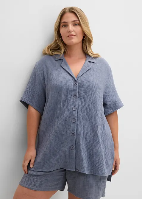 Skjortblus av muslin, bonprix
